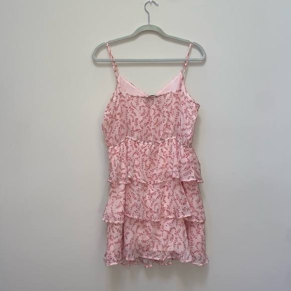Pink Floral Ruffle Tier Dress - Picture 4 of 7